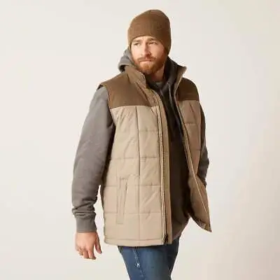 Ariat Men’s Crius Brown Polyfill Insulated Western Puffer Vest #10046734 • $99.95