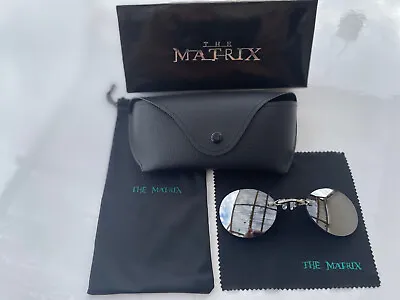 Glasses Matrix 4 Resurrections: Morpheus Silver Mirror + Box Pouch Case • $41.91