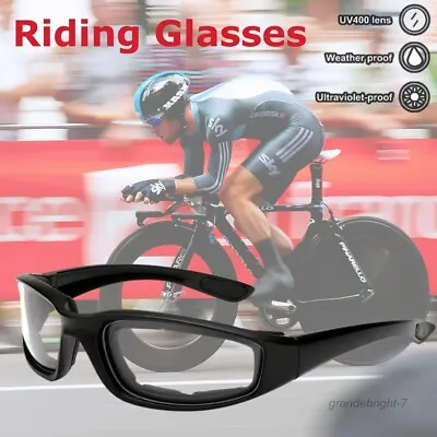 Clear Motorcycle Riding Glasses Padded Wind Resistant Sunglasses Cycling Goggles • $6.97