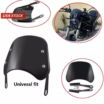 5-7''Headlight Fairing Black Windshield Windscreen Universal For Honda Yamaha • $18.79