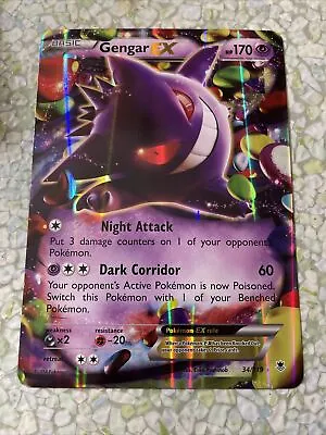 Pokemon TCG Gengar EX Jumbo Promo Card Oversized RARE 34/119 Overzied • $9.99