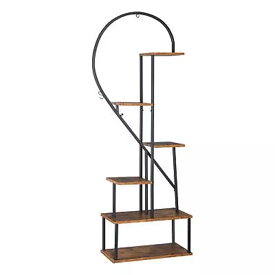 6 Tier Tall Metal Plant Stand Half Heart Shaped Plant Holder For Home Decor • $59.95