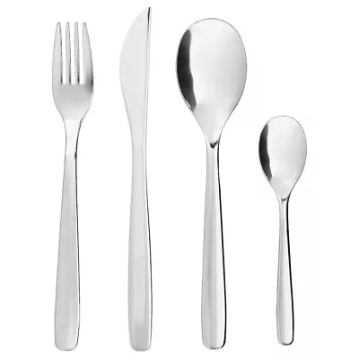 Ikea Pack 16 Pieces MOPSIG Stainless Steel Cutlery Set Food Dining 003.430.03 UK • £8.80