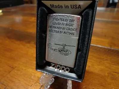 Vietnam Huey Lover Fighter Drunkard Soldier Zippo Lighter Mint In Box • $29.95