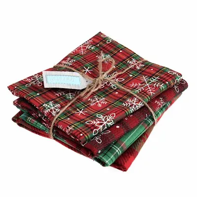 Tartan Fat Quarter Bundle - 4 Pack - Trimits - Christmas Crafts Gifts Stockings • £9.99