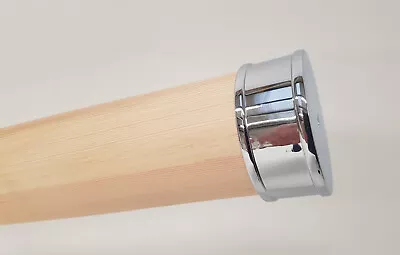 £19.55 • Buy Chrome Silver Effect Stair End Cap 54mm Round Handrail Mopstick RHR02S Endcap