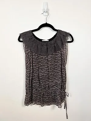 Vanessa Bruno Athe Top Womens 36 Small UK 8 Blouse Silk Lined Lace Ladies • £19.98