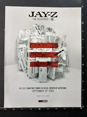 JAY-Z - THE BLUEPRINT 3 8X11  Magazine Advert M77 • £4.99