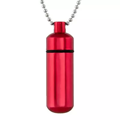 Perfect Memorials Red Classic Cylinder Cremation Jewelry • $12.95
