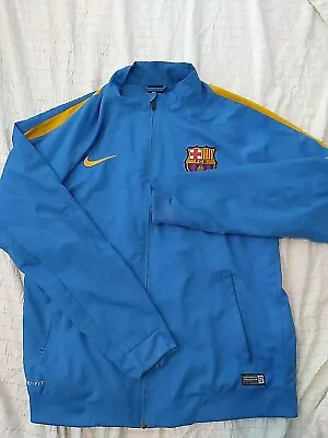 Nike Mens Jacket Large Blue FCB FC Barcelona Full Zip Soccer • $40