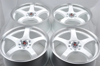 $699 • Buy 17 White Wheels Integra Cooper Galant Civic Accord XB Corolla Rims 4x100 4x114.3