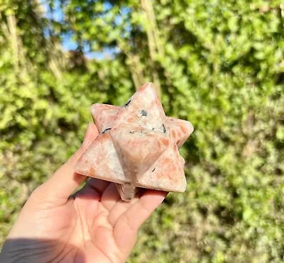 Sunstone Crystal Merkaba Stars Hand Crafted Crystal Stars Natural Stone. • £38