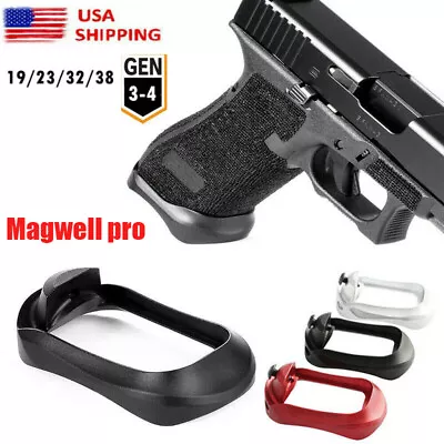 Anodized Aluminum Flared Magwell For Glock 19/17/22/24/31/34/35/37 Gen 1/2/3/4/5 • $13.55