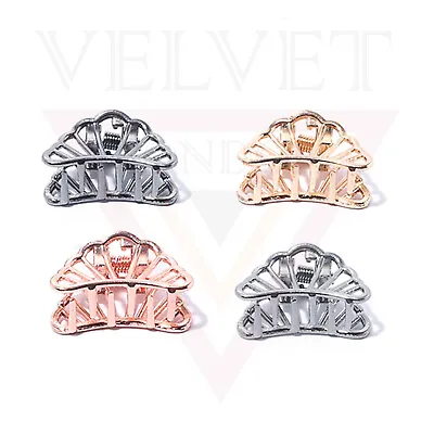 4x Butterfly Mini Tiny Hair Claw Metal Non-Slip Hair Jaw Clips Pin Clamp Grips • £4.99