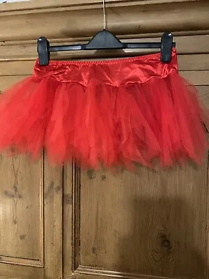 £2.75 • Buy Red Tutu Skirt Women, Net, Layers, Elasticated Waist