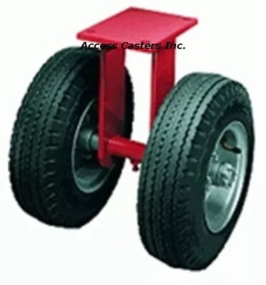 R-72166-PR Hamilton 16  Dual Wheel Pneumatic Rigid Plate Caster 2440 Lb Capacity • $660.31