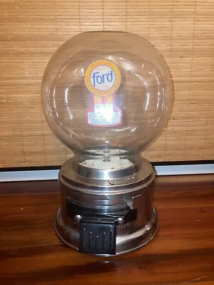 Vintage Authentic Ford Gum 1 Cent Gumball Machine -Gum- Candy -Peanuts - W/ Lock • $149.99