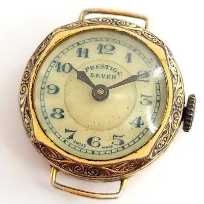 £50 • Buy ANTIQUE ROLLED GOLD WATCH ART DECO TRENCH STYLE WATCH VINTAGE 1910s 1920s