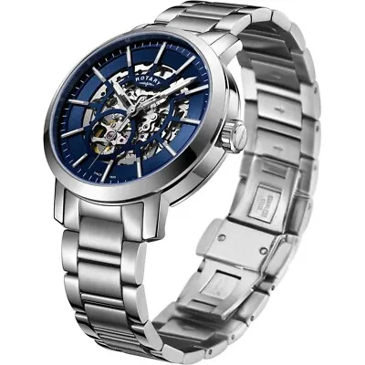 Rotary Greenwich Mens Skeleton Automatic Watch GB05350/05 New Boxes And Tags • £149.99