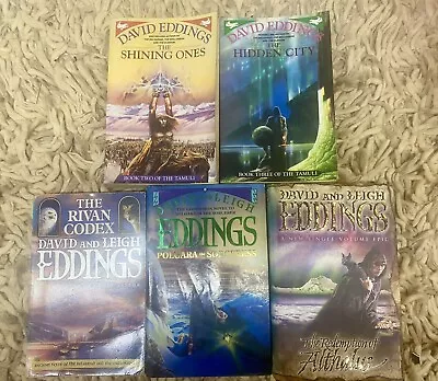 5 X David Eddings Books Mixed Lot Large Hardback And Paperback • £0.99