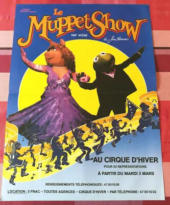 Affiche Spectacle Muppets Le Muppet Show Sur Scene Cirque D'hiver Vers 1985 • $31.74