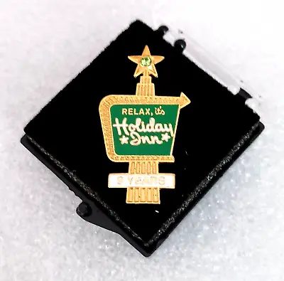 Holiday Inn Hotel Chain Brass Neon Sign 9 Year Award Hat Lapel Pin NOS New 1990s • $16.99