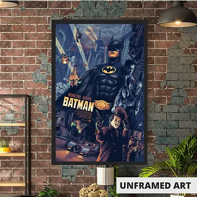 Batman 1989 Movie Poster Michael Keaton Batman Poster - 11 X17  Wall Art • $14.90