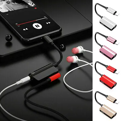 3.5mm Headphone Jack AUX Splitter Adapter And Charger For IPhone 12/11/XS/X/8/7⊙ • $5.02