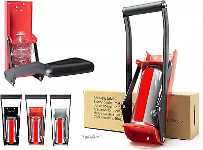 Heavy Duty 12Oz And 16Oz Can Crusher Also For Plastic Bottles Plus Bottle Opener • $36.71