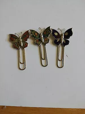 Lot Of 3 Vintage Butterfly Bookmarks • $13.50