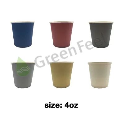 4oz Paper Cups Disposable Sampling Espresso Shot Cups Party Ice Cream Catering • £3.50