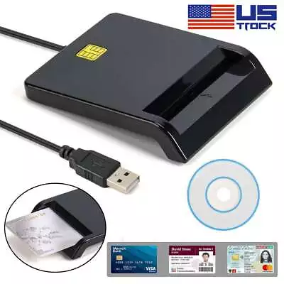 USB 2.0 Smart Card Reader DOD Military CAC Common Access-Bank Card-ID For Mac OS • $11.19