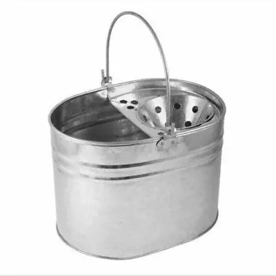 Heavy Duty Metal Mop Bucket Galvanised Strong 14 Litre Capacity For Cleaning New • £13.75