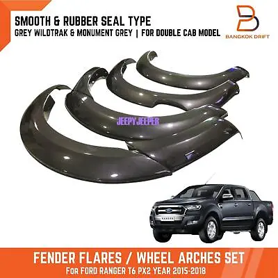 Monument Grey Wildtrak Fender Flares For Ford Ranger Px2 2015-2018 Rubber Seal • $511.50