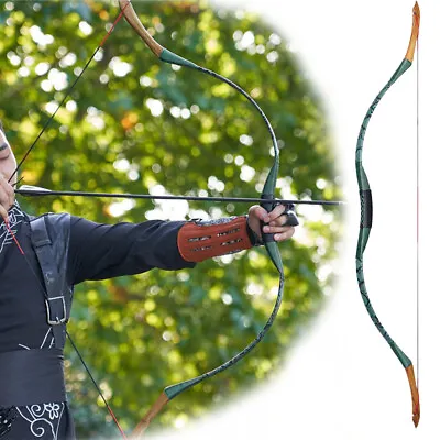 Archery Traditional Bow 20-50lb Hunting Mongolian Horse Bow Recurve Bow Hunting • $86.47