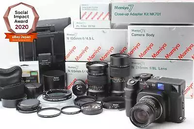 CLA'd [Mint Box] Mamiya 7 II Black Film Camera 65mm 150mm 210mm Lens From Japan • $1