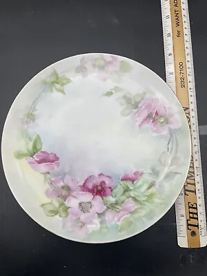 Antique 8 1/2” Hand Painted Floral Plate MZ Austria Moritz Zdekauer • $24.95