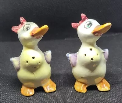 Ceramic Ducks Salt & Pepper Shaker Set Vintage 199 • $9