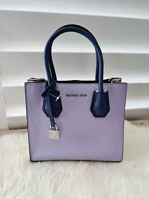 NWT Michael Kors Mercer Medium Lalic Purple Messenger Leather Crossbody Bag • $159