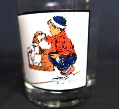 Norman Rockwell Pepsi Glass “A Boy Meets His Dog” 1959 Winter Scene Collectable • $7.99