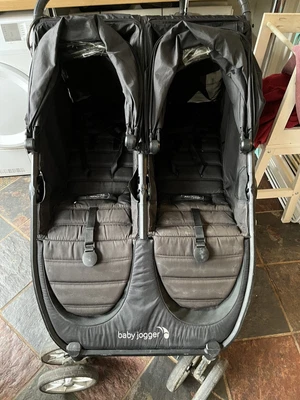 Baby Jogger City Mini Double Pushchair And Rain Cover • £195