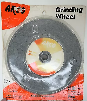 RARE Vintage ARCO Grinding Wheel No.1363F 6 D 1 W 1/2  Bore Fine Grit USA NOS • $34.99