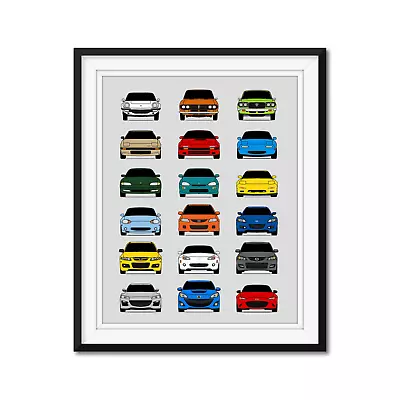 Mazda Best Cars Inspired Poster Print Art Generations History Evolution • $33.99