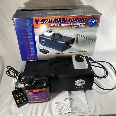 VEI Maxi V-929 Fogger 1000 WATT Fog Machine -Timer Remote Controller Party • $69.97