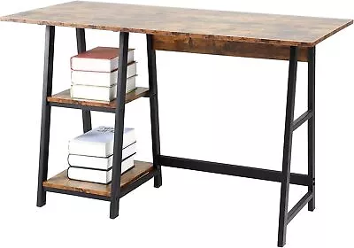 Oak & Tea Desk Practical Computer Desk Laptop Desk 120x60x75cm Study And Offic • £88.14