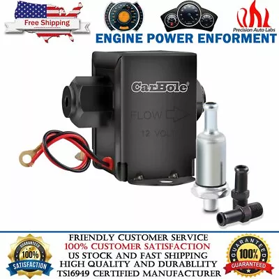 $17.95 • Buy Universal Electric Fuel Pump 4-7 PSI 12V Low Pressure Petrol Gas Diesel Inline
