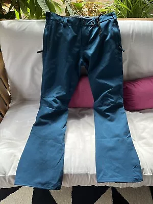 Volcom Mens Klocker Blue Slim Tight Fit Snowboard Ski Snow Pants Size Large • $125