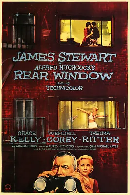 Rear Window Vintage Alfred Hitchcock Movie Poster • $14.99