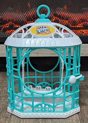 Moose Little Live Pets Teal & White Bird Cage With White Swing Toy • $1