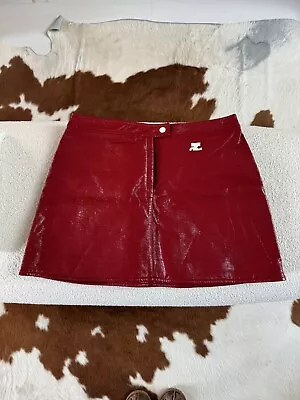 Slightly Worn Courreges Vinyl Mini Skirt FR 44 • $200